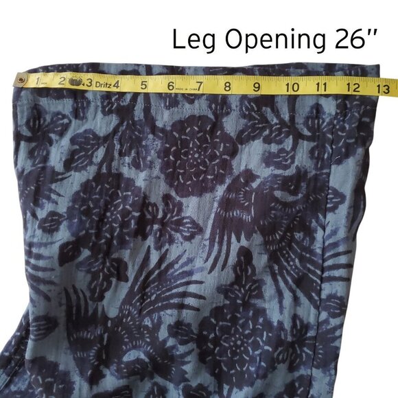 Encore by Idina Menzel Petite Cotton Gauze Ankle Pants Blue Floral Print 2XP - Picture 15 of 16